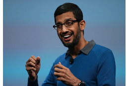 キーノートに登壇したグーグルの上級副社長を務めるスンダー・ピチャイ氏　(c) Getty Images