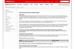 Oracle Security Alert for CVE-2013-0422