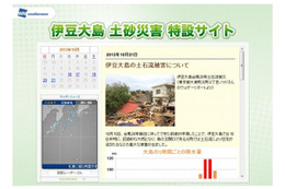 台風26号で被災した伊豆大島の最新情報を配信、今後の注意点なども確認可能(ウェザーニューズ) 画像
