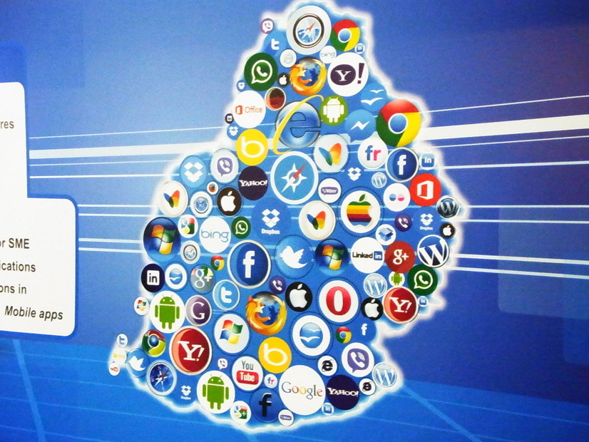 モーリシャス共和国自体をタブレットPCに見立てたような政府によるIT振興のイメージ図