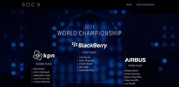 標的型攻撃への対応能力を競う「SOC X World Championship」でBlackBerryが優勝