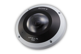 360度全方位ネットワークカメラ「SNC-HM662」。フードディフェンスなどでの用途での活躍が想定される