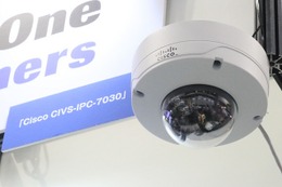 ネットワーク機器を扱う会社と知られる米・Cisco社だが、監視カメラシステム市場においても主に大規模向けのソリューションの提供を始めている（撮影：防犯システム取材班）