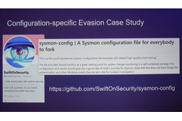 Sysmonの設定に関する攻撃ポイントなどをまとめており、一部をセッションで紹介した