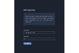 SQLインジェクション演習（Flatt Security Learning Platform サービスイメージ）