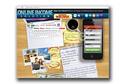 誘導先となる「online income solutions」サイト
