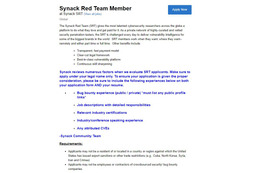 Synack Red Team Member