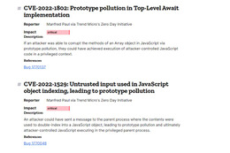 Mozilla Foundation の複数のソフトウェアに影響がある遠隔からの任意のコード実行につながる Type Confusion と Prototype Pollution の脆弱性（Scan Tech Report） 画像