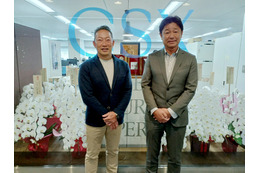 代表取締役社長である鈴木勝人氏（左）と、代表取締役副社長である岡本栄治氏（右）
