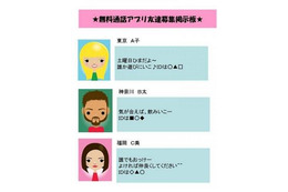 無料通話アプリの“非公認サービス”掲示板のイメージ（東京都）
