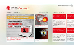 「トレンドマイクロ コネクト」起動時のトップページイメージ