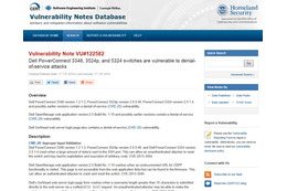 Dellの複数製品にDoS攻撃を受ける脆弱性（JVN） 画像
