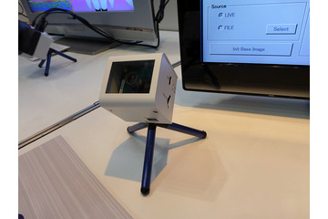 ソフトウェアを内蔵した小型の人物検出カメラを展示(シキノハイテック) 画像
