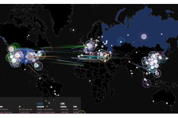 サイバー攻撃情報サービスの米Norse社と提携、インテリジェンスを強化（NEC、インフォセック） 画像
