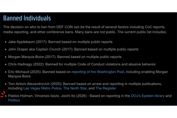 名門ハッカーカンファレンスのDEF CON、伊藤穰一らエプスタイン関連 3 名を異例の “公表追放” 画像