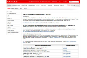 「Oracle Enterprise Manager」にクロスサイトスクリプティングの脆弱性（JVN） 画像