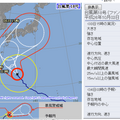 台風18号の予想経路図（気象庁ホームページより）