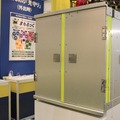 ALSOKブースに展示されていた「アンダーパス監視サービス」の遠隔操作用遮断機