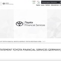 リリース（AKTUALISIERTES STATEMENT TOYOTA FINANCIAL SERVICES GERMANY/ TOYOTA KREDITBANK GMBH1）