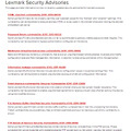 Lexmarkによる脆弱性情報