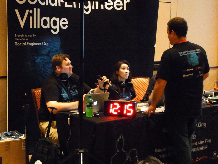 During the SECTF. Chris Hadnagy, and Michele, an assistant. The time limit is approaching.