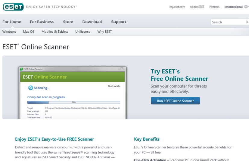 「ESET Online Scanner」