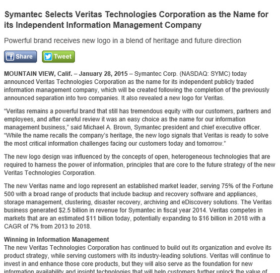 米Symantecによる発表