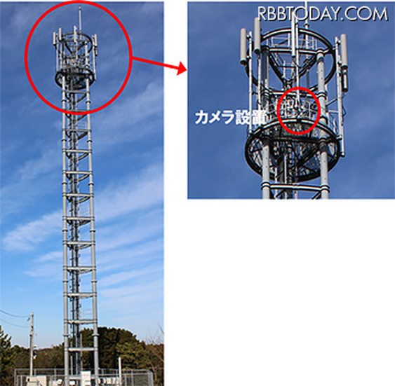 「津波監視システム」は全国16か所の基地局にカメラを設置。遠隔でカメラを操作し、沖合10kmの海面の監視と基地局の通信設備の被災状況を確認することができる（画像はプレスリリースより）