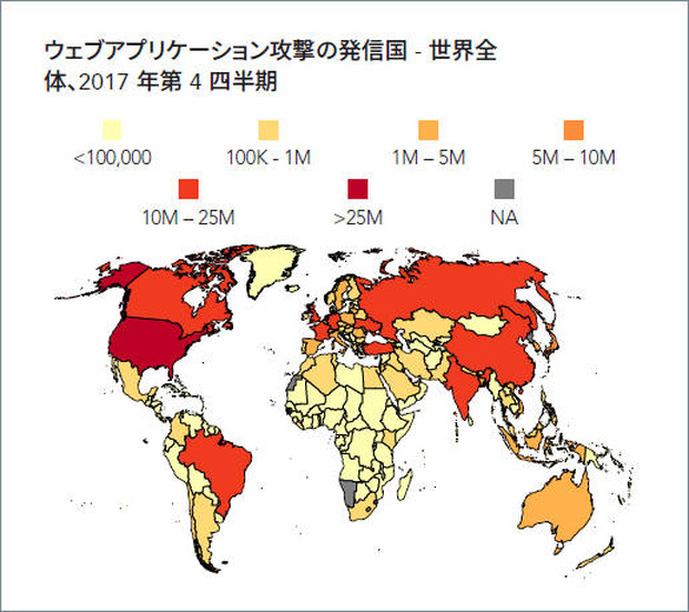 Webアプリケーション攻撃の発信国