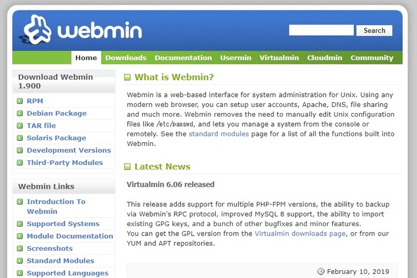 http://www.webmin.com/