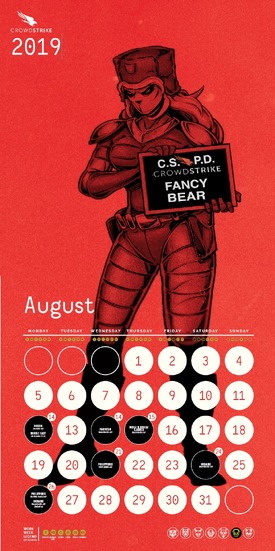 CrowdStrike Adversary Calender 2019 年 8月