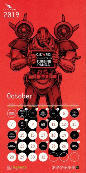 CrowdStrike Adversary Calender 2019 年 10月