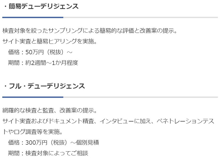 「サイバー・デューデリジェンスサービス」概要