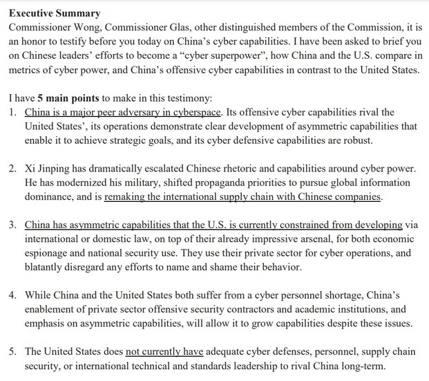 China’s Cyber Capabilities: Warfare, Espionage, and Implications for the United States