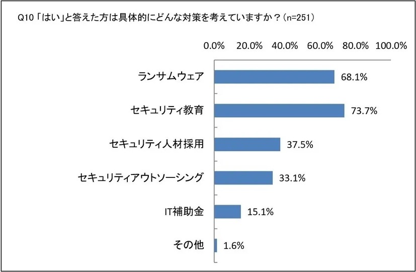 Q10「はい」と答えた方は具体的にどんな対策を考えていますか？（n-251）