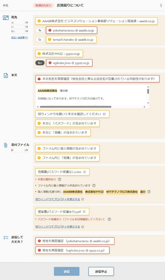 「CipherCraft/Mail 8」のポップアップ画面イメージ