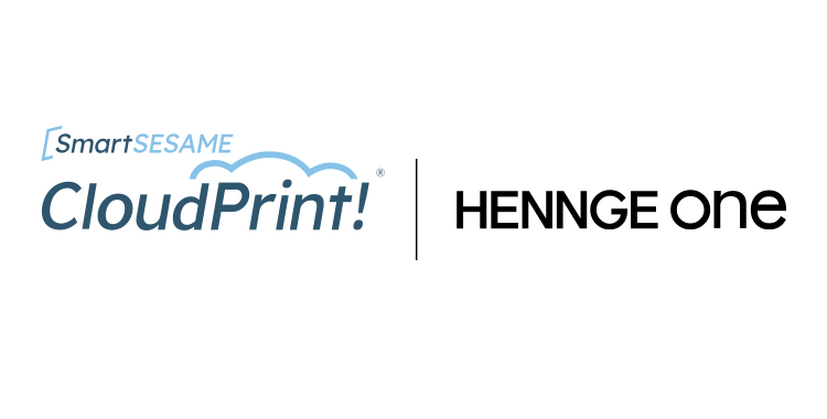 「HENNGE One」と「SmartSESAME CloudPrint！」のロゴ