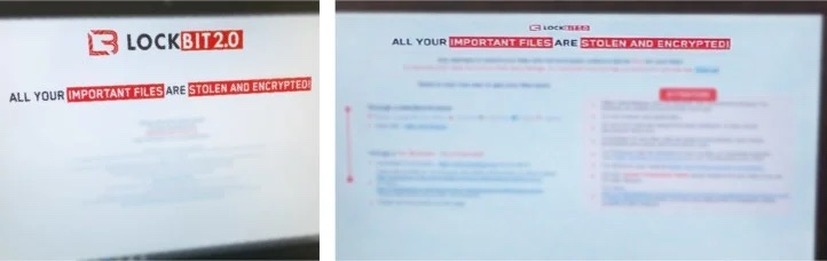 実際の脅迫画面