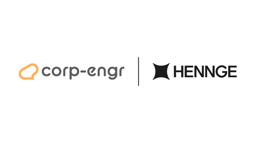 HENNGEと情シスSlack（corp-engr）のロゴ