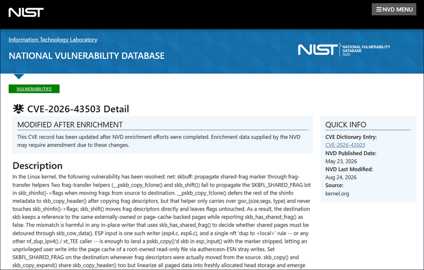 https://nvd.nist.gov/vuln/detail/cve-2026-43503