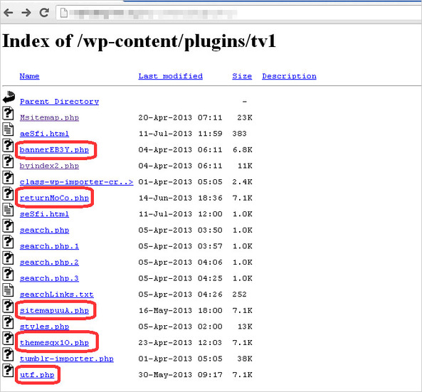 改ざんされたWebサイト内で確認されたスパム送信用スクリプト