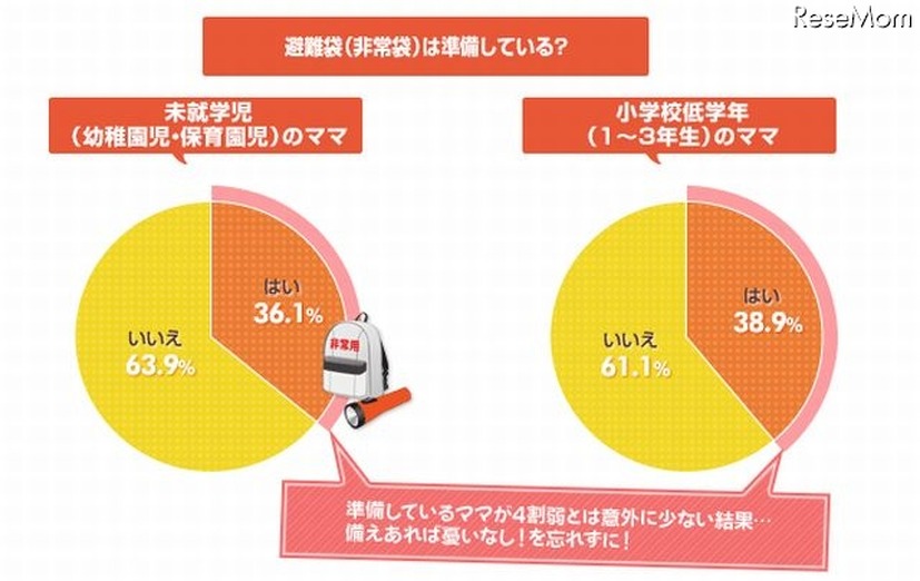 避難袋（非常袋）を準備しているか