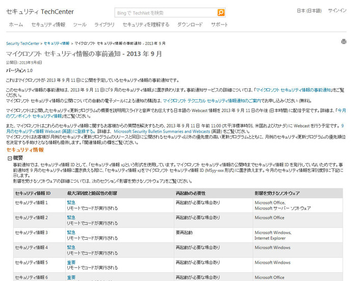 日本マイクロソフトによる発表