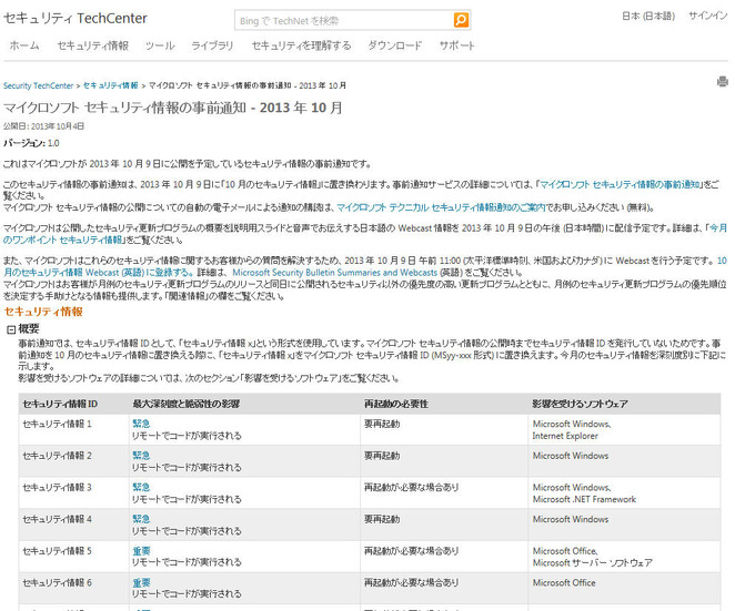 日本マイクロソフトによる発表