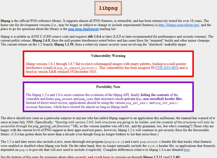 libpngのサイト