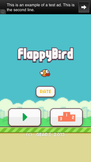 『Flappy Bird』タイトル画面イメージ