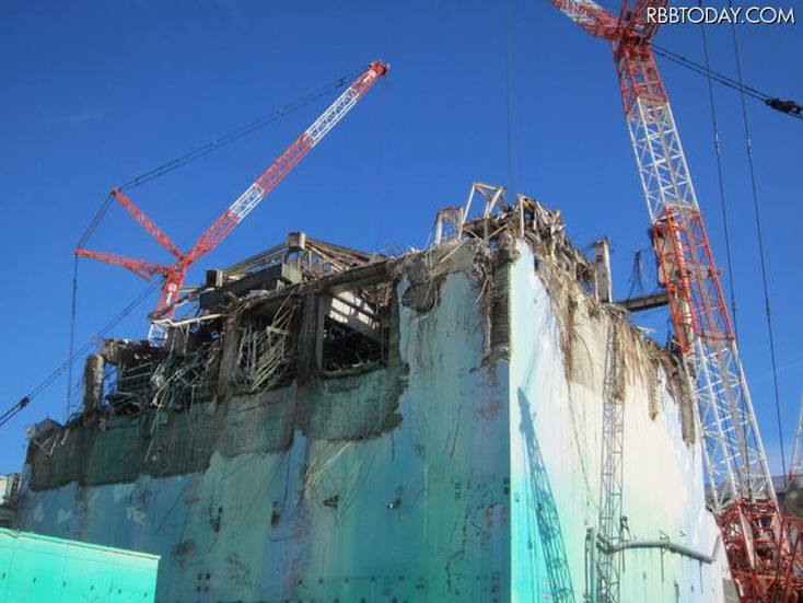 3号機原子炉建屋（1月10日撮影）