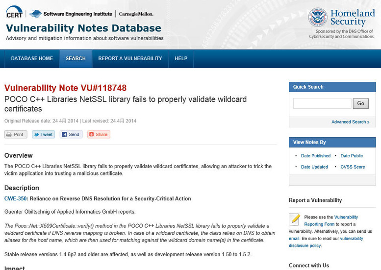 CERT/CCによる脆弱性情報
