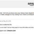 Amazonを装う偽メール