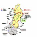 東北地方におけるヒトスジシマカの分布域